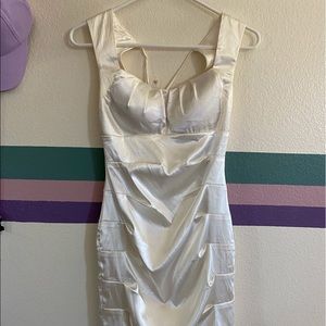 Cream satin dress